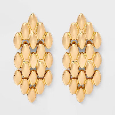 Watchband Chain Drop Earrings - A New Day™ Gold | Target