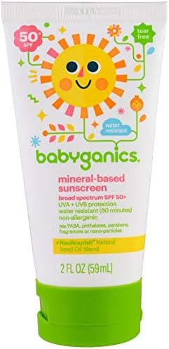 Babyganics Mineral Based Sunscreen - Spf 50+ - Fragrance Free - 2 Oz - 2 Pk | Amazon (US)