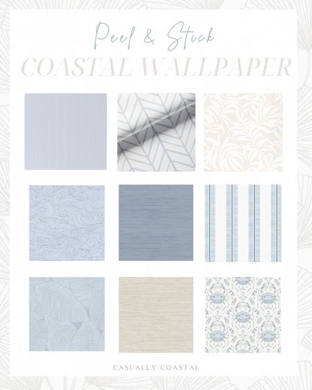 Love the idea of wallpaper, but afraid to commit? Peel & stick wallpaper is a great solution, and can even be used to line the back of built-ins, drawers, etc. for some fun and added personality!
-
coastal wallpaper, peel and stick wallpaper, blue wallpaper, coastal home decor, coastal style, coastal decorating, bathroom decor, bedroom decor, hallway decor, grasscloth peel & stick wallpaper, palm print wallpaper, neutral wallpaper, wallpaper for kids room, beach house wallpaper, wave wallpaper, blue wallpaper, serena & lily wallpaper, spoonflower wallpaper, striped wallpaper, powder room wallpaper, bathroom wallpaper, natural grasscloth wallpaper, blue & white stripe wallpaper, Amazon wallpaper  

#LTKfindsunder100 #LTKfindsunder50 #LTKhome