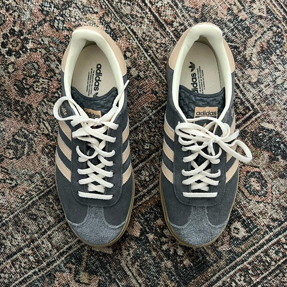 LIKE NEW Adidas Gazelle Bold Grey Six/Magic Beige/Cream White - Size 7.5 | Poshmark