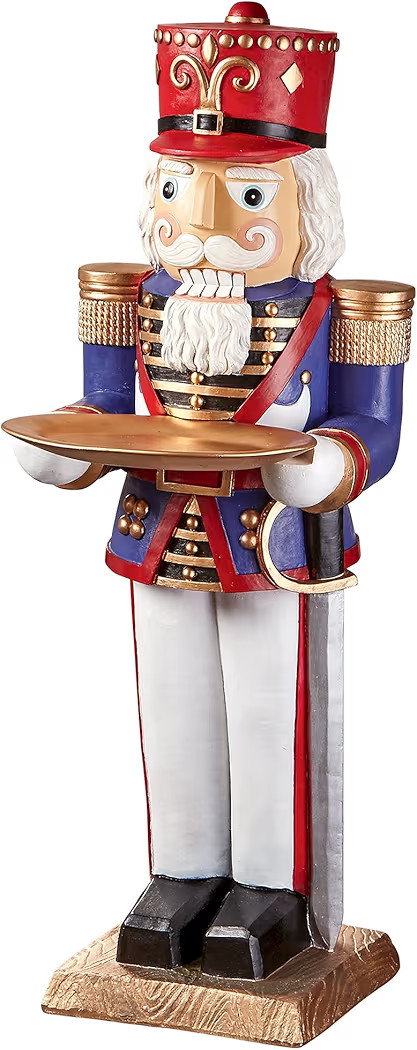 Nutcracker Soldier Butler Holiday Pedestal Table | Amazon (US)
