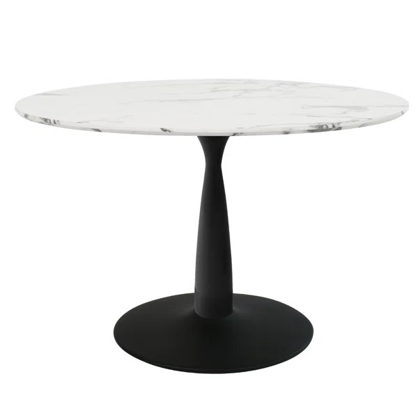 Eatman Round Metal Base Dining Table | Wayfair North America