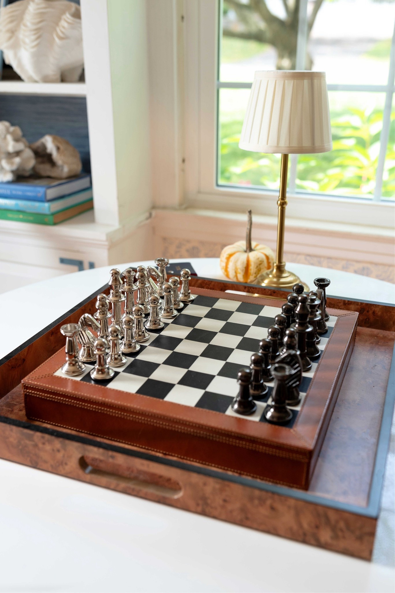 Added this leather chess set to our game table for fall & winter 

#LTKOver40 #LTKHome #LTKFamily