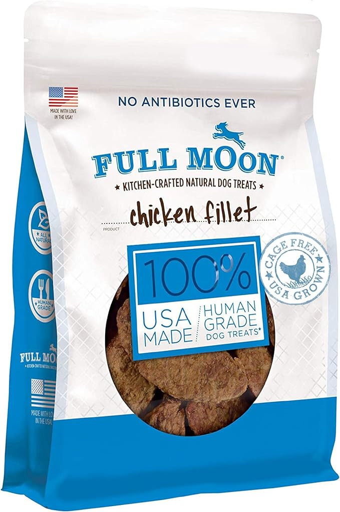 Full Moon Chicken Fillet Healthy All Natural Dog Treats Human Grade Made in USA 48 oz | Amazon (US)