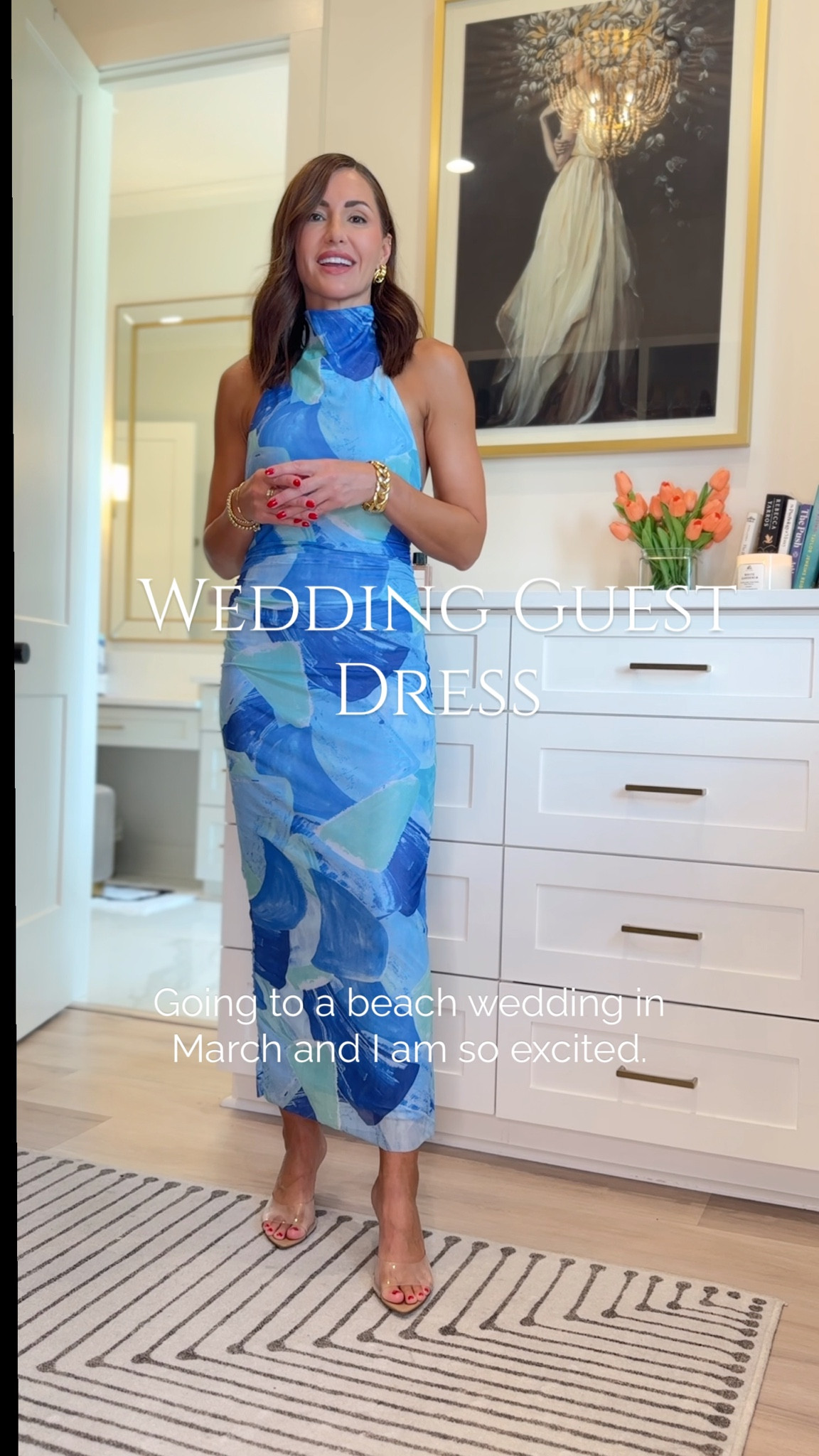 The dress I am wearing to an upcoming beach wedding. It would be great for so many other occasions though, love the open back and high neck. 
(Wearing a small) 

#weddingguestdress #babyshowerdress #cocktaildressonabudget

#LTKFindsUnder100