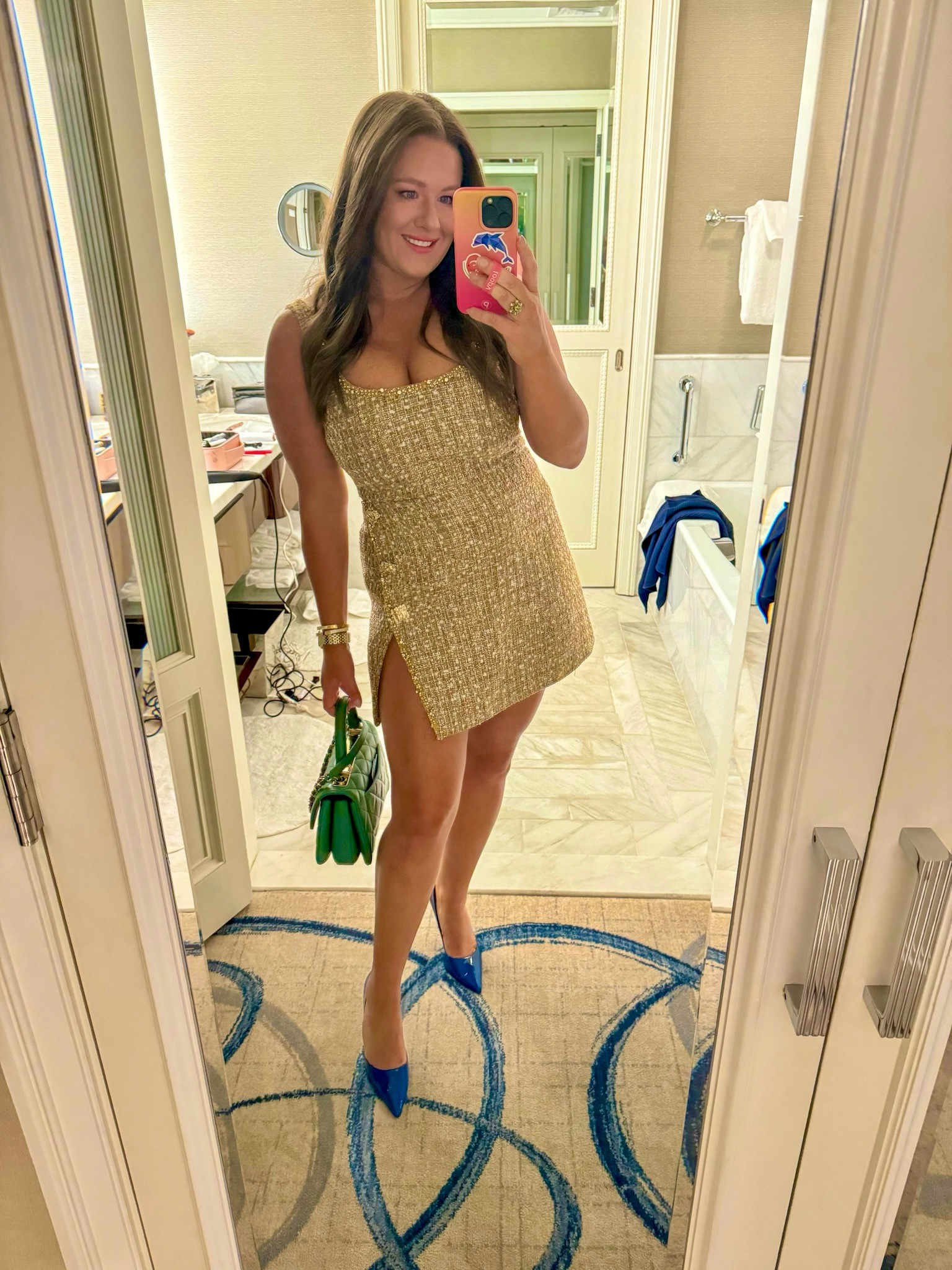 green emerald velvet dress Self-Portrait - Gold Rhinestone Drape Maxi Dress