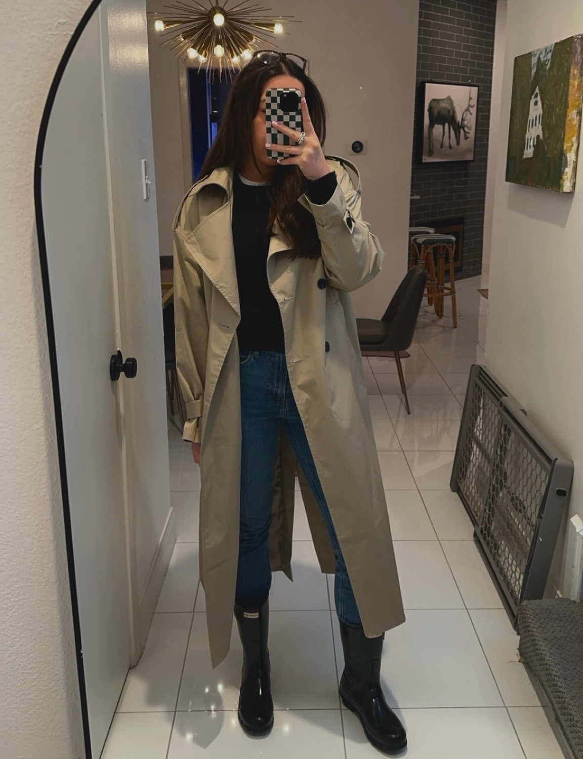 Rainy Day Outfit 🫶🏼☔️✨🌧️❣️😊

Loving this trench & had to pull out the staple rain boot!! Both are such great investment pieces :) 

#LTKstyletip #LTKSeasonal #LTKworkwear