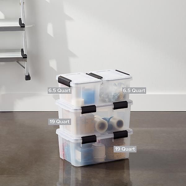 46 qt. Weathertight Tote Clear | The Container Store