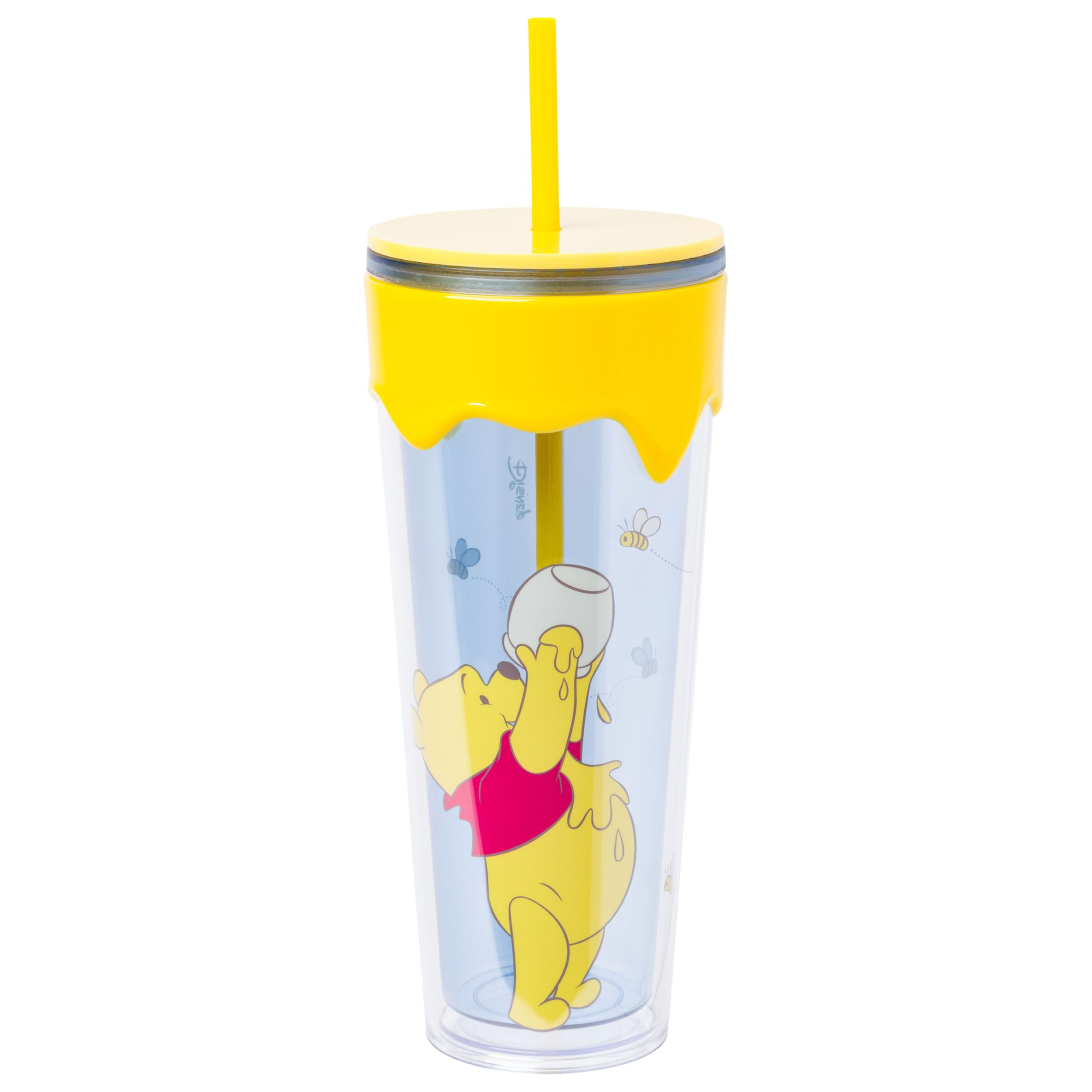Silver Buffalo Winnie The Pooh Eating Honey With Bees 26oz. Plastic Drip Tumbler | Amazon (US)
