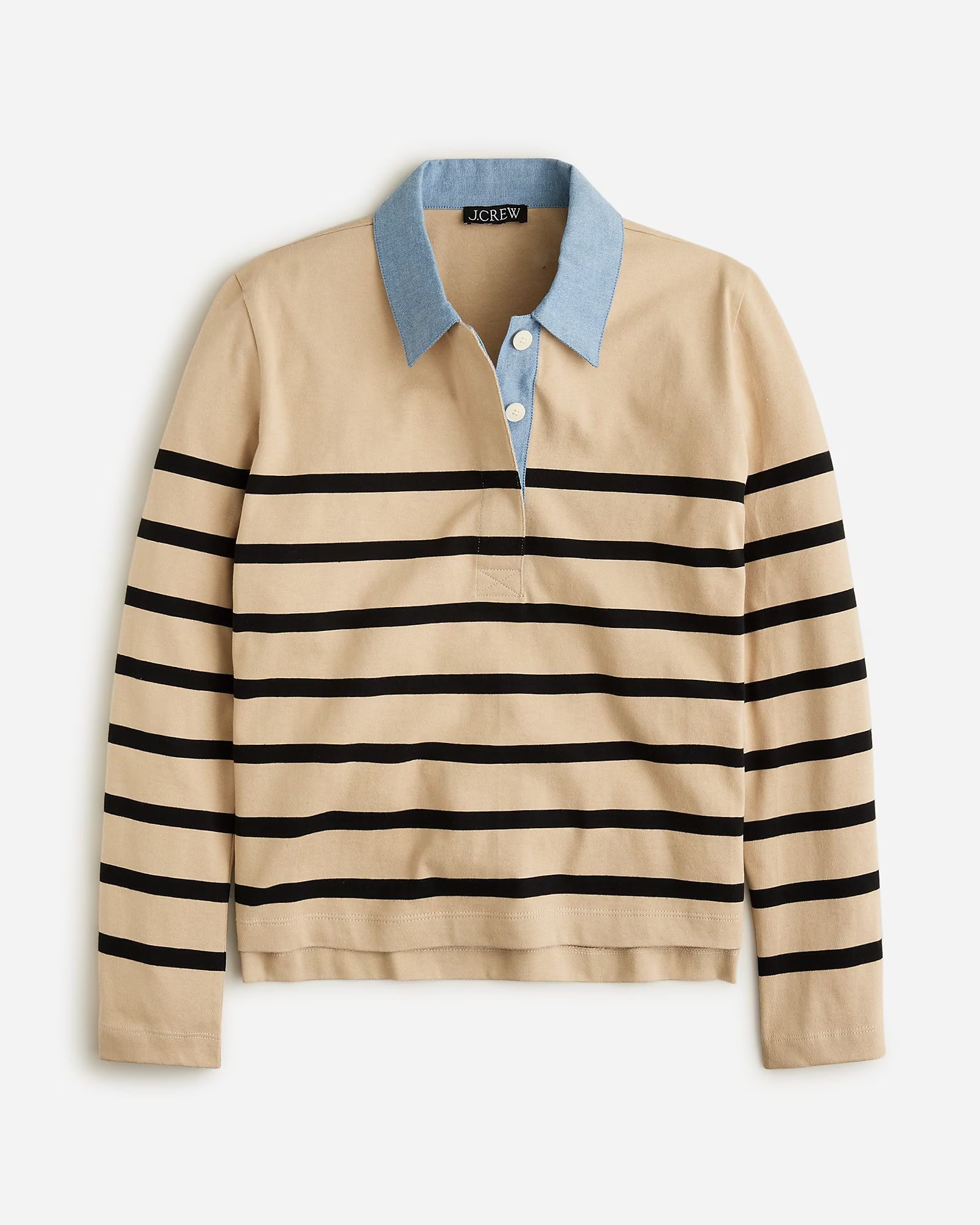 Relaxed broken-in jersey long-sleeve rugby T-shirt | J.Crew US