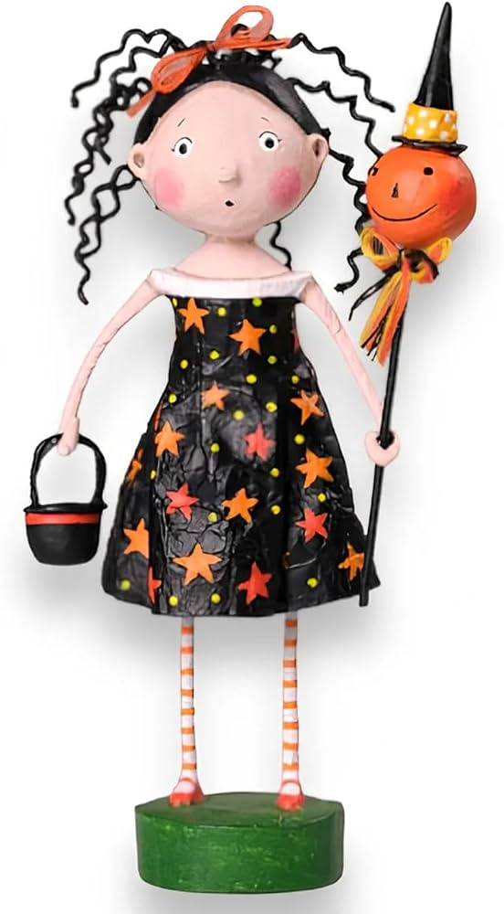 ESC Lori Mitchell Halloween Crimp and Crinkle Trick or Treat Girl with Star Dress Figurine, 7 Inc... | Amazon (US)