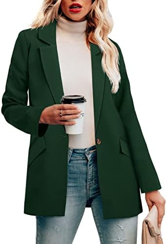 CRAZY GRID Womens Casual Blazer Jacket Long Sleeve Open Front Work Office Blazer Lapel Button Jac... | Amazon (US)
