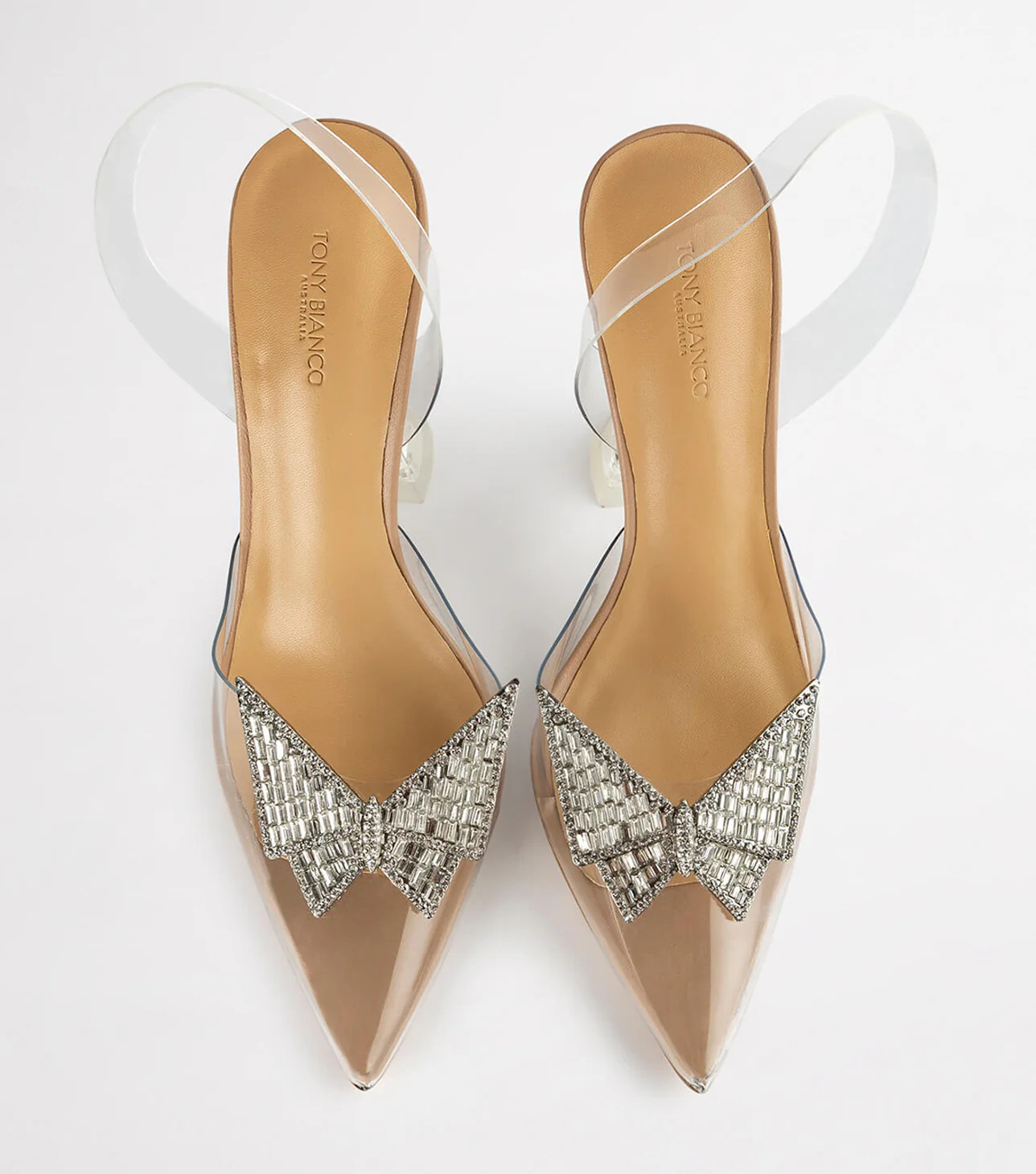 Laos Clear Vinylite Heels | Tony Bianco US