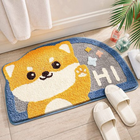 Cute Bathroom Rug Bath Mat 17.7 x 29.5 Non-Slip Soft Shower Rug Plush Microfiber Cute Bath Rug Water | Walmart (US)