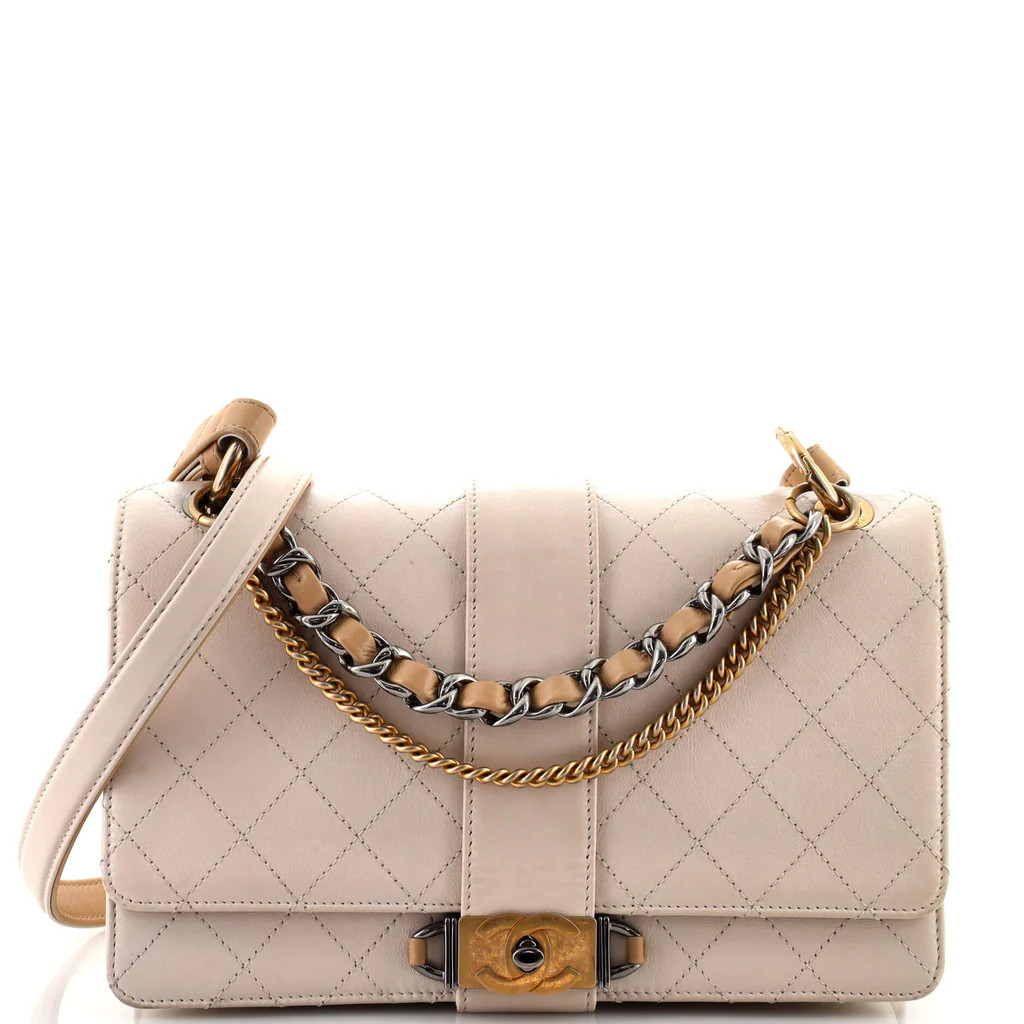 CC Chain Flap Shoulder Bag Quilted Calfskin Medium | Rebag