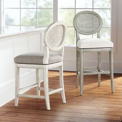 Georgia Cane Swivel Bar and Counter Stool | Frontgate | Frontgate