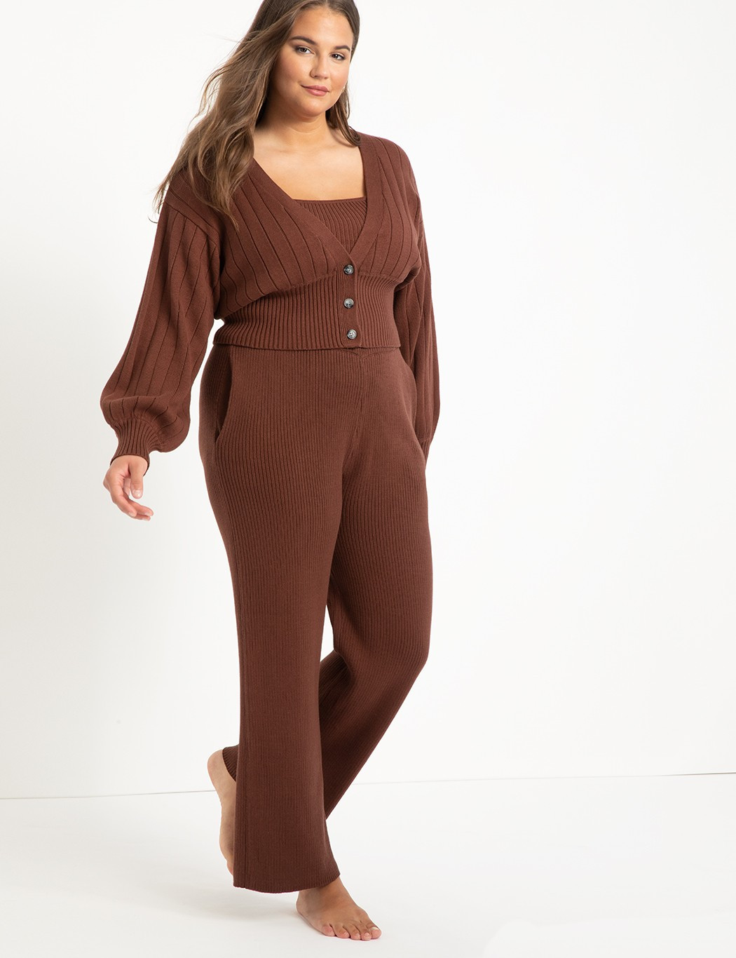 Wide Leg Knit Pants | Eloquii