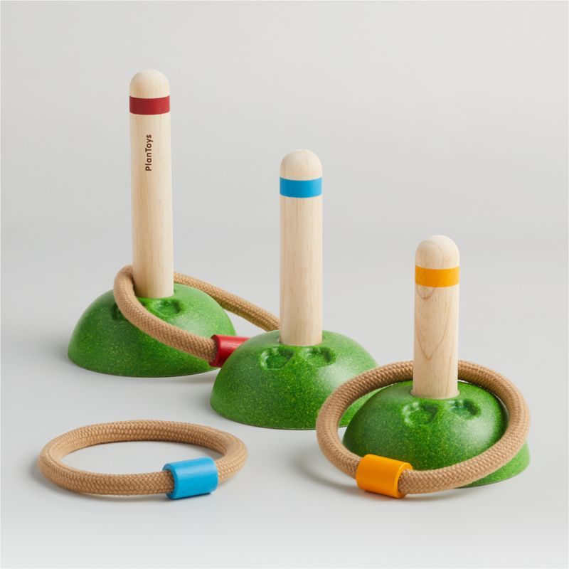 Plan Toys Meadow Wooden Ring Toss | Crate & Kids | Crate & Barrel