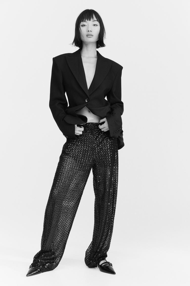 Sequined Pants - Black - Ladies | H&M US | H&M (US + CA)