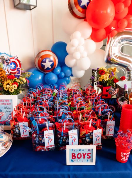 Avengers 5th birthday party. Avengers themed birthday party, captain America birthday party, goodie bags, boy birthday party, superhero goodie bags, Etsy finds, Amazon finds 

#LTKkids #LTKparties #LTKfamily