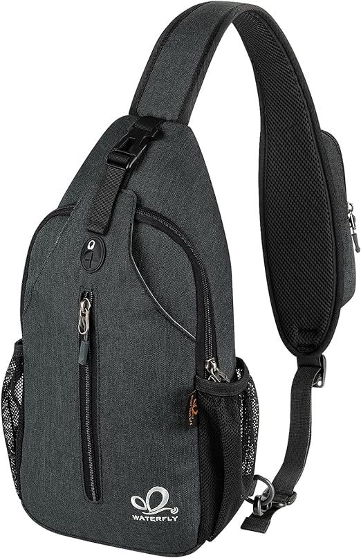 WATERFLY Crossbody Sling Backpack Sling Bag Travel Hiking Chest Bag Daypack | Amazon (US)