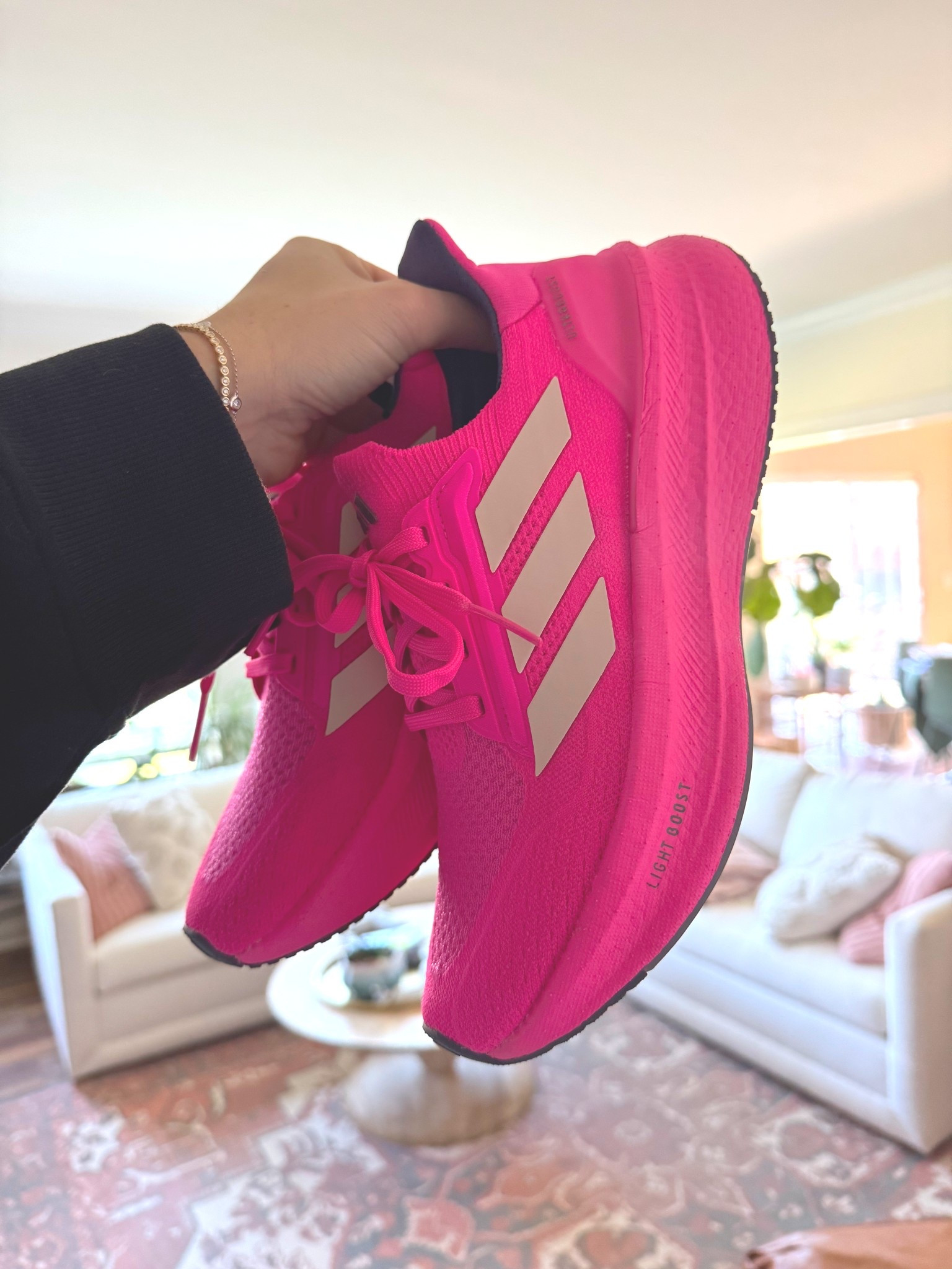 Hot pink adidas running shoes 

#LTKFindsUnder100 #LTKActive #LTKSaleAlert