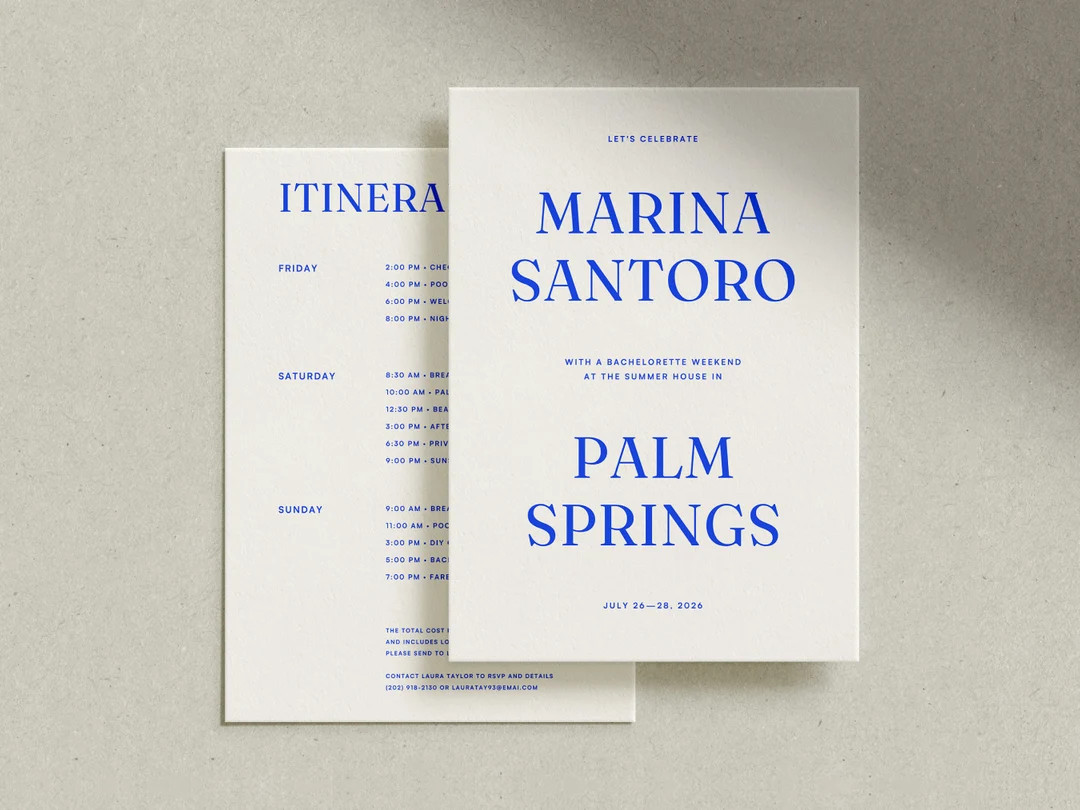 Bold Bachelorette Party Invitation Template Modern and Cool - Etsy | Etsy (US)