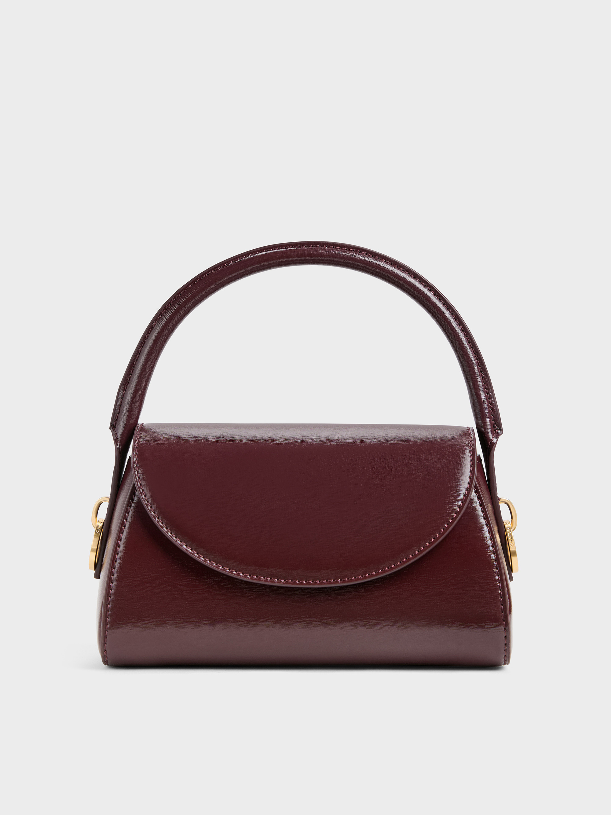 Kaila Front-Flap Top Handle Bag
    
         - Wineberry Red | Charles & Keith UK