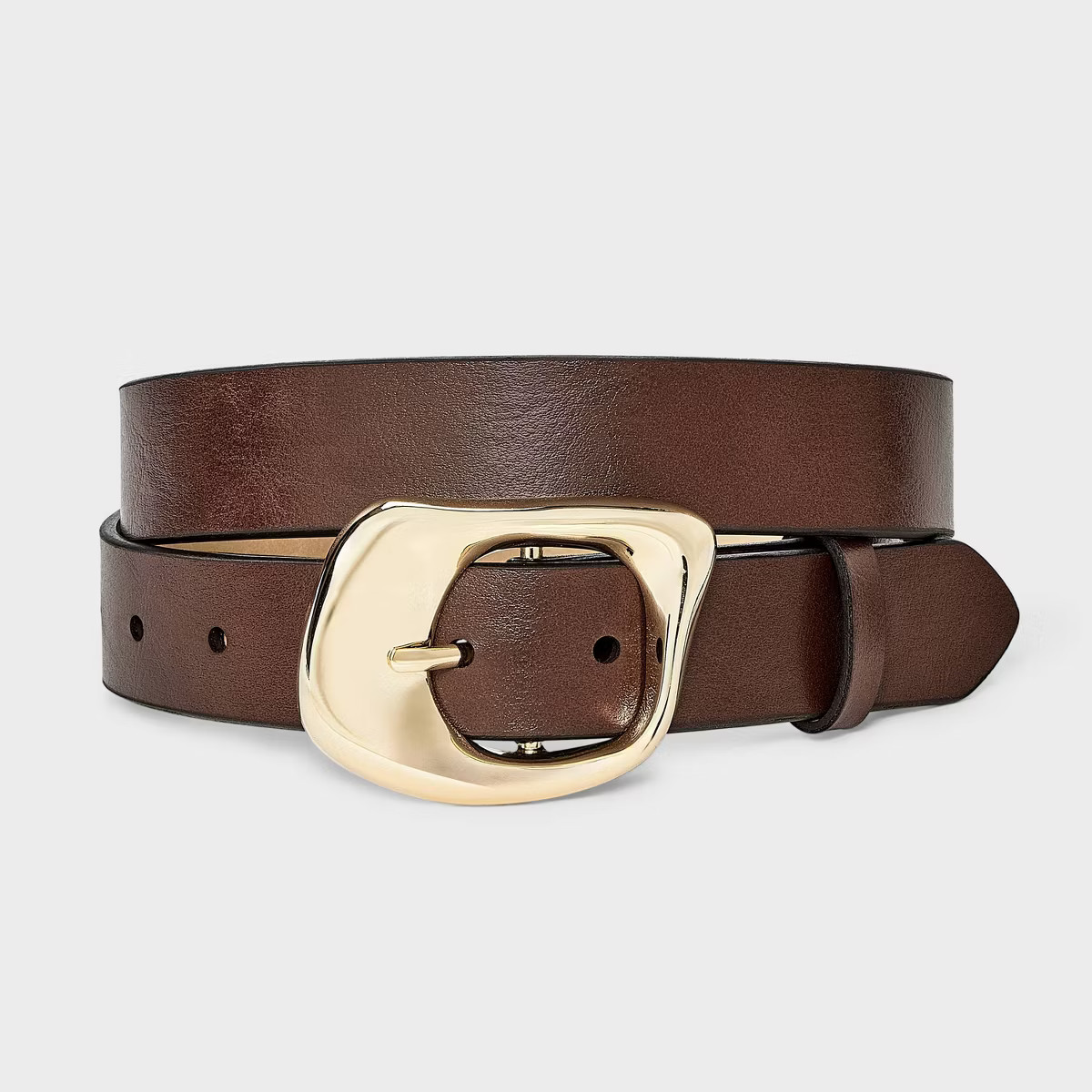 Organic Wavy Buckle Belt - A New Day™ Brown S | Target