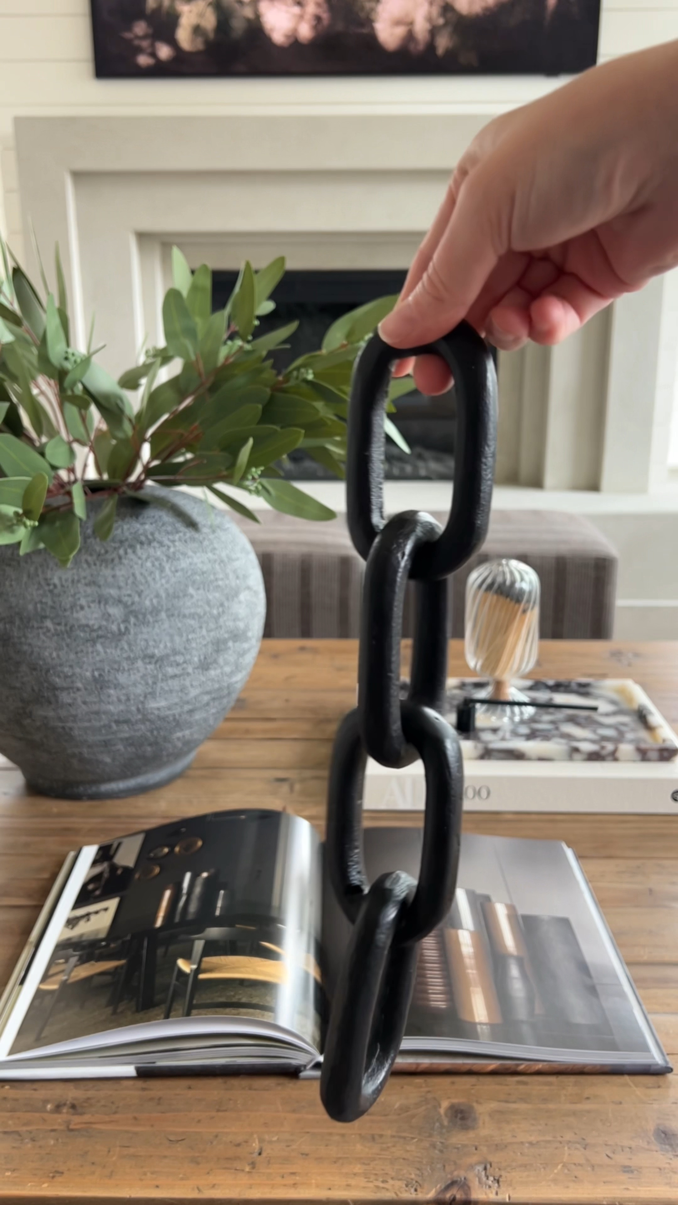 Coffee table styling, Amazon finds; coffee table, vase, tray, candle holders, basket, fireplace 

#LTKhome #LTKFind #LTKstyletip