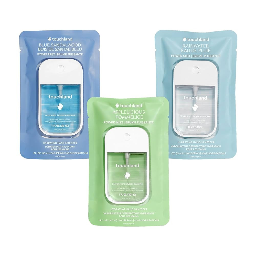 Touchland Power Mist Hydrating Hand Sanitizer Spray, FRESH & WOODS Trio Set (Blue Sandalwood, App... | Amazon (CA)