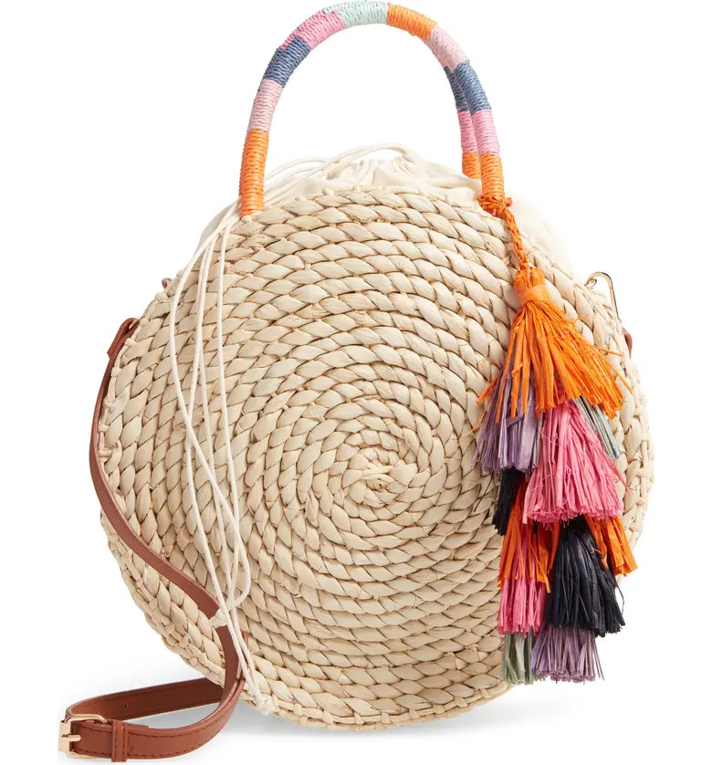 Joni Circular Raffia Tote | Nordstrom