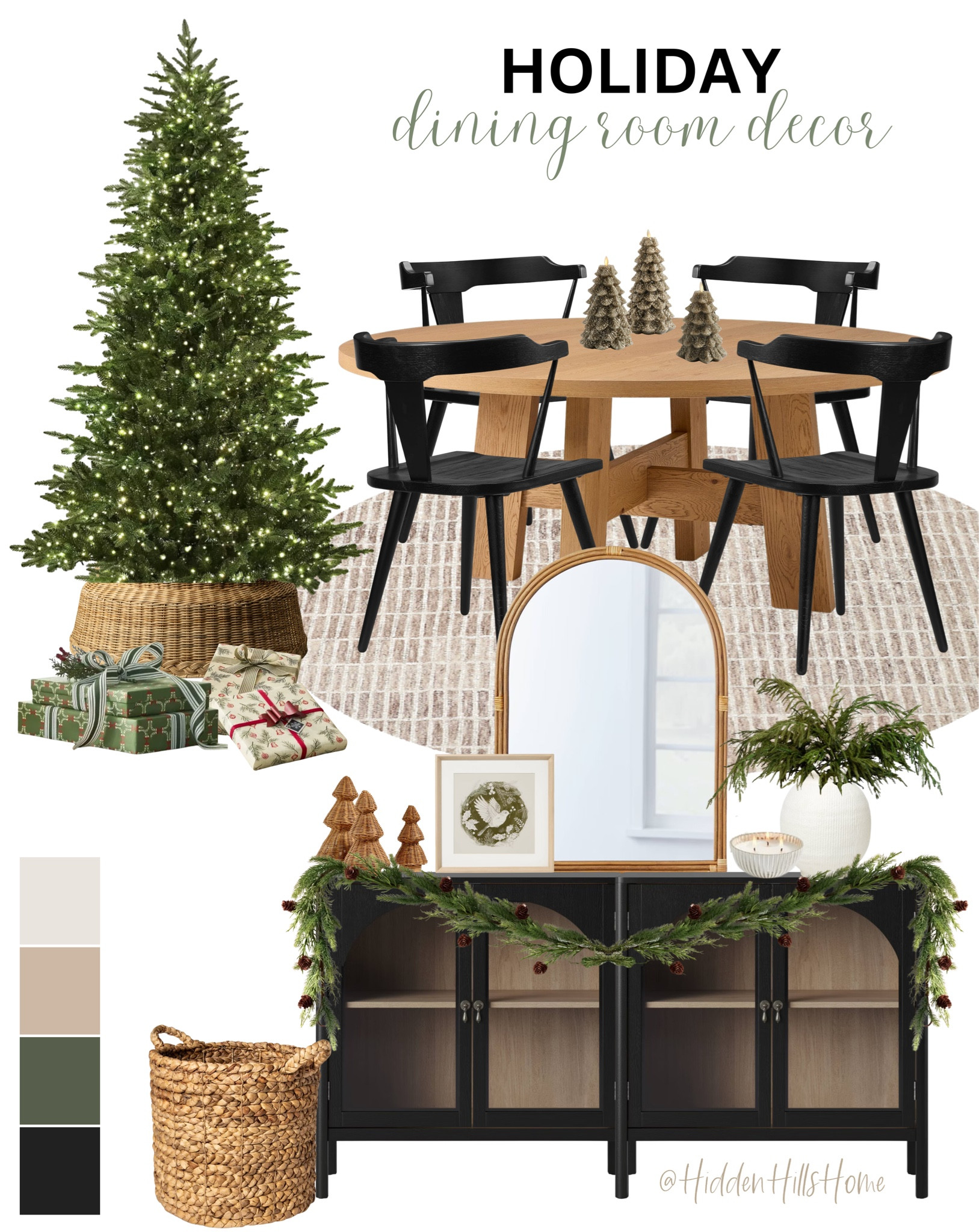 Holiday dining room decor, Christmas tree, Christmas decor ideas, garland, holiday home decor, holiday artwork, dining room mood board #holiday

#LTKHome #LTKHoliday #LTKSeasonal