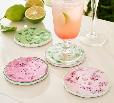 Monique Lhuillier Garden Trellis Coasters - Mixed Set of 4 | Pottery Barn (US)