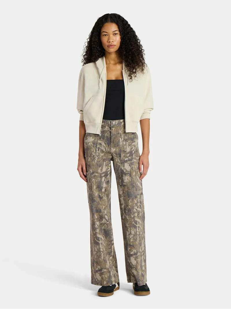 No Boundaries Wide Leg Cargo Pants, 31.5'' Inseam, Women's | Walmart (US)