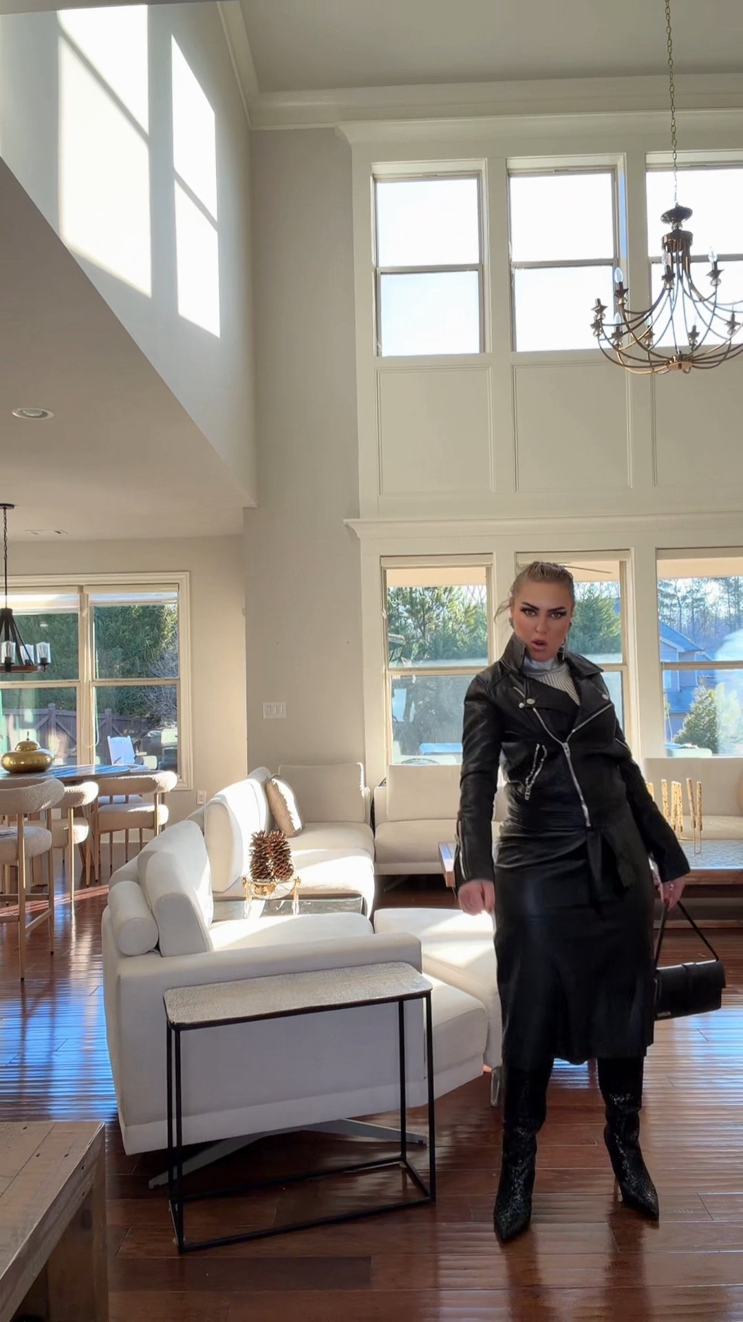 Generic
Women's Faux Leather Moto Biker Short Jacket
 

I wore a leather jacket, leather skirt, leather bag, and leather boots; I went all in on leather.  I also wore a shiny, high-necked silver sweater🩶

@amazonfindsandfashion 

#LTKValentine #LTKNYFW #LTKootd