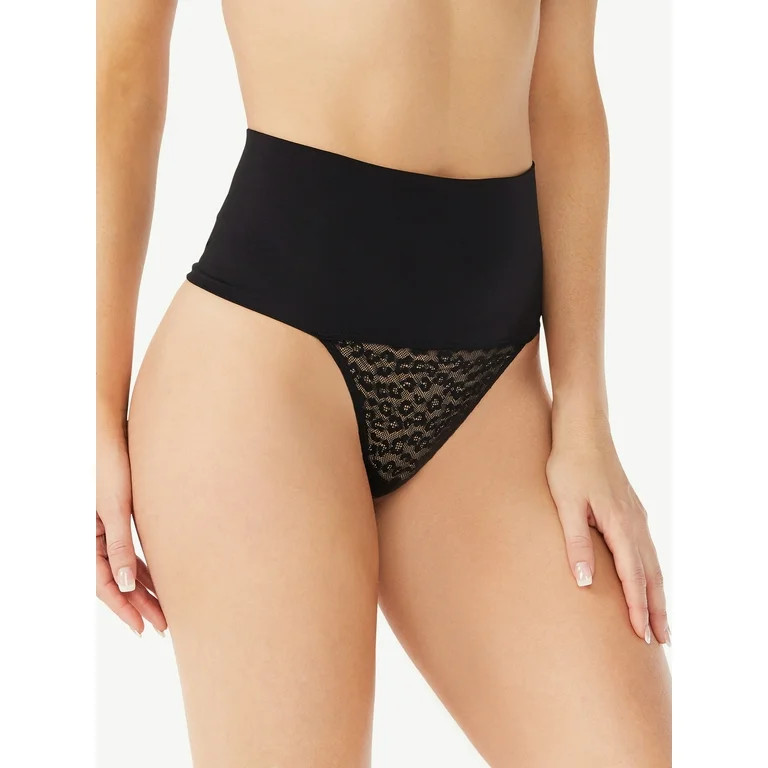 Sofia Intimates by Sofia Vergara Women's Smoothing Seamless Lace Thong - Walmart.com | Walmart (US)