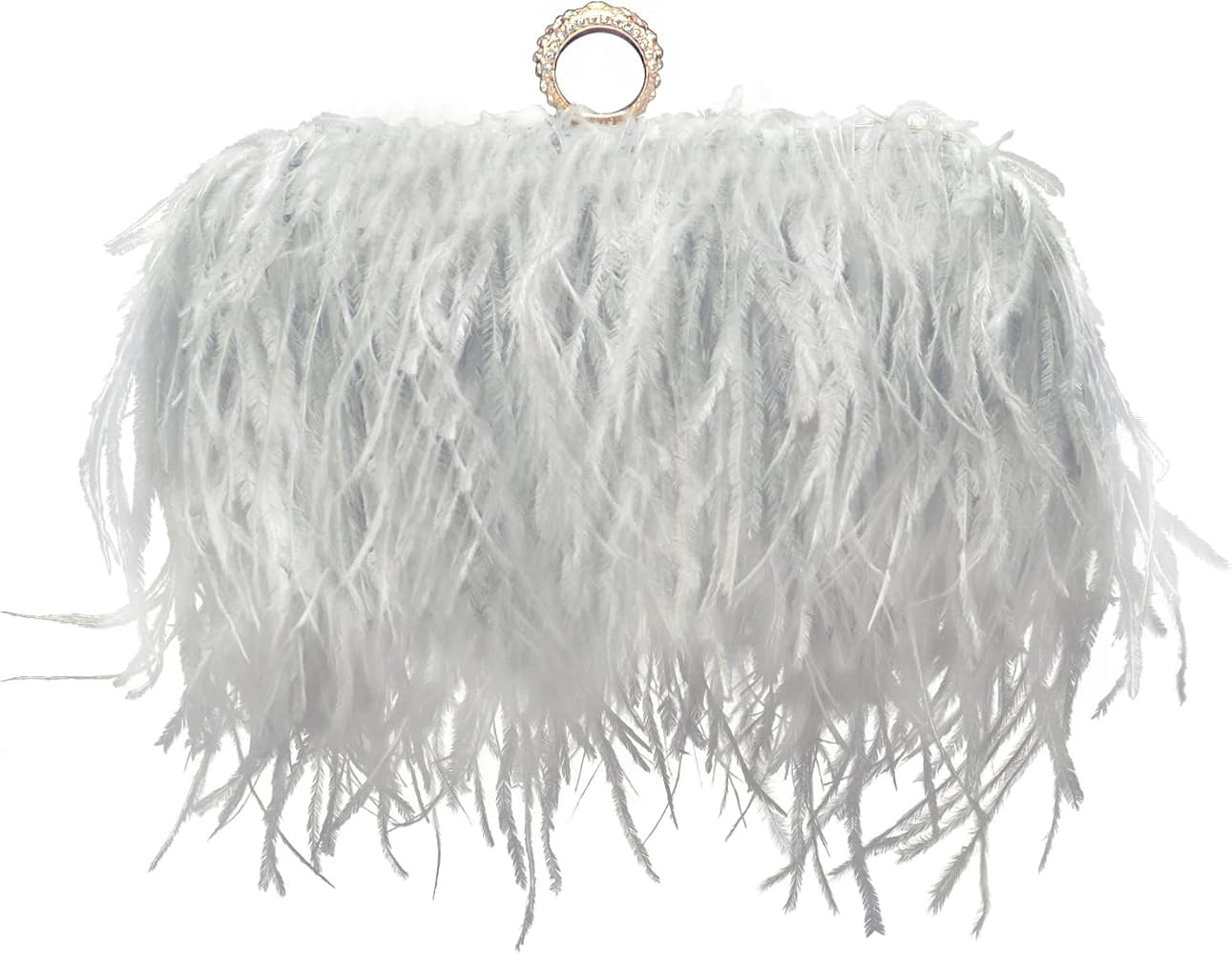 Miuco Women Feather Clutch Purse Shoulder Crossbody Bag Evening Handbags | Amazon (US)