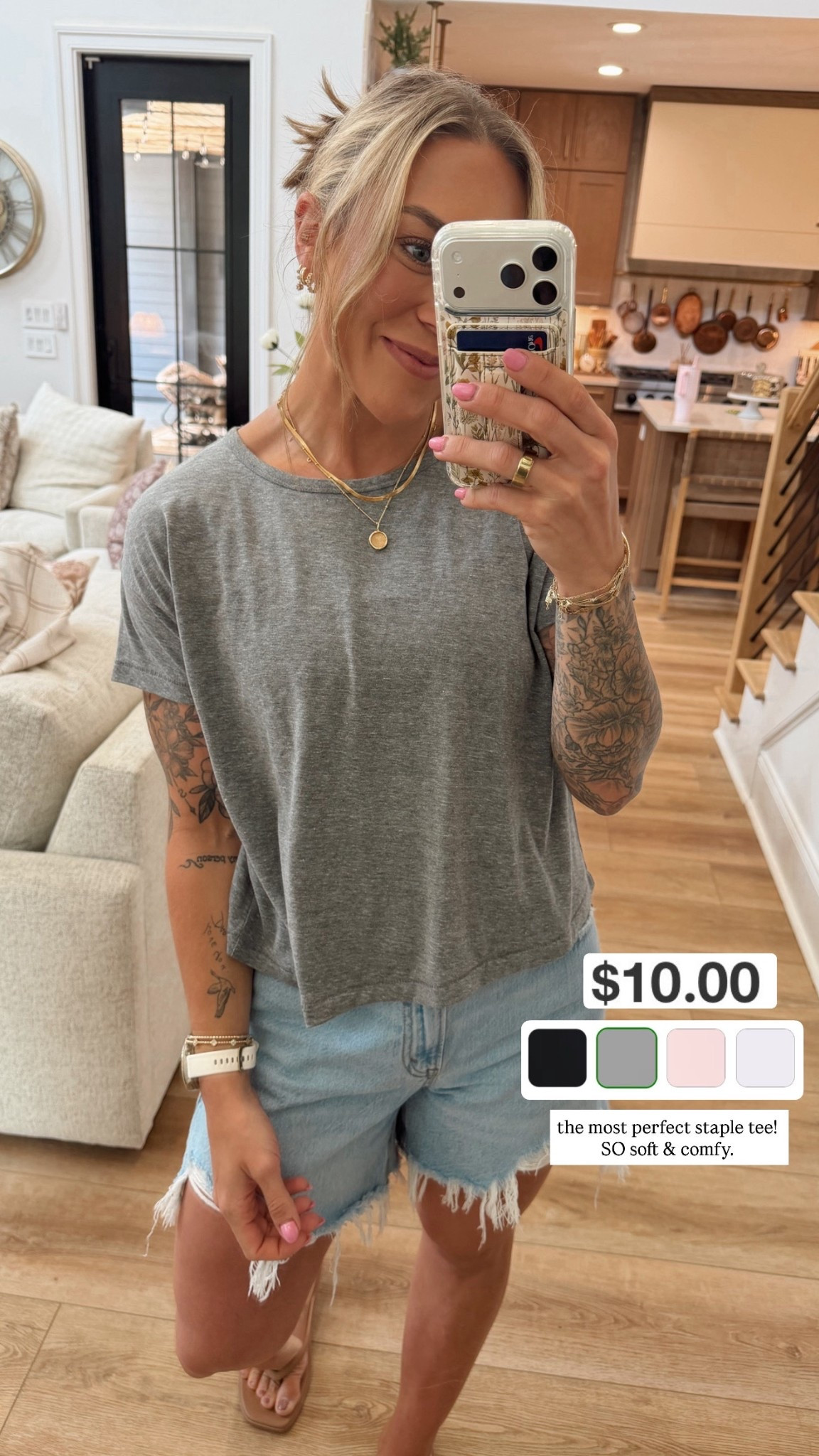 Absolute MUST for spring & it’s only $10 🫶🏼 so soft & comfy!!!!! Few other colors too! Shorts are old from Abercrombie.

Ootd / comfy / casual / cute / staples / Target finds / Holley Gabrielle 

#LTKSeasonal #LTKPetite