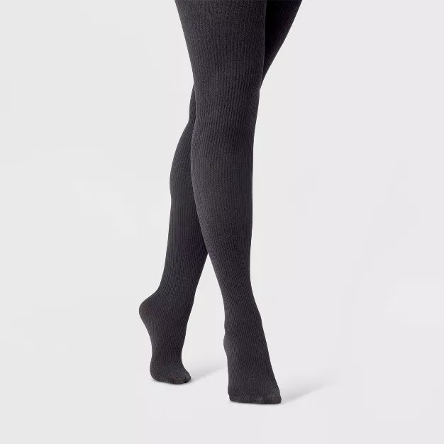Women's Ribbed Fleece Lined Tights - A New Day™ | Target
