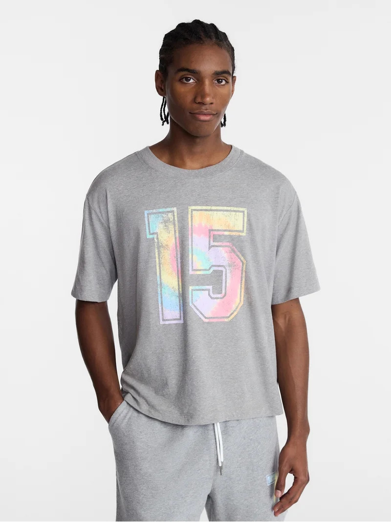 No Boundaries Pride Boxy Fit Cropped Tee with Short Sleeves, Men's Sizes XS-5XL | Walmart (US)