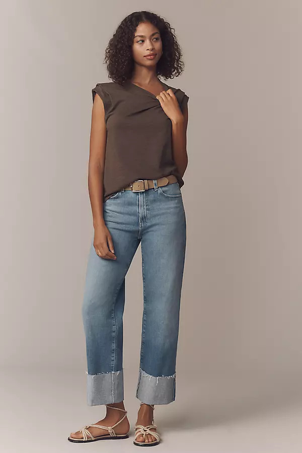 AG Kora High-Rise Cuffed Wide-Leg Jeans | Anthropologie (US)