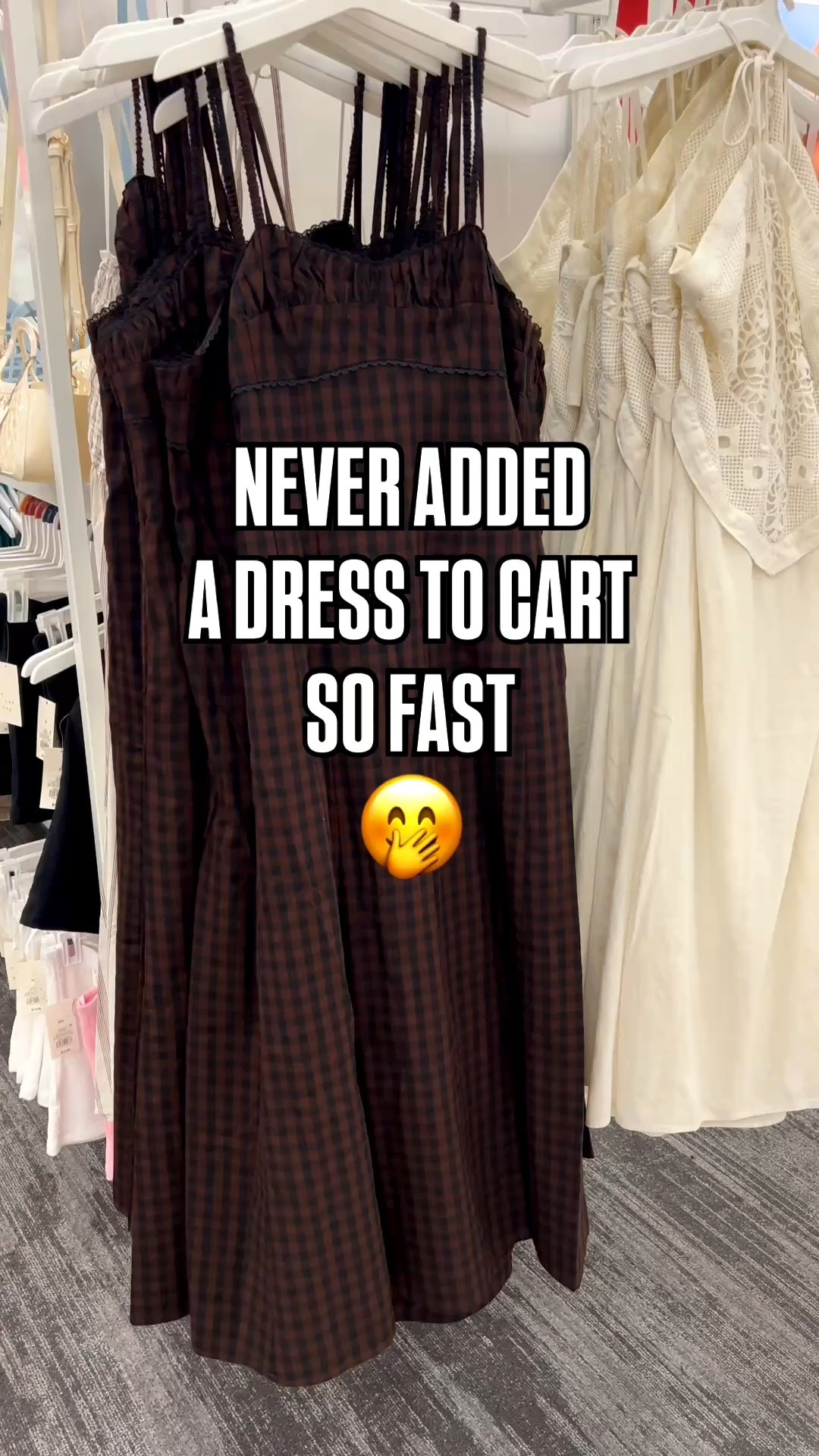 Gorgeous new early fall black and brown gingham dress @Target