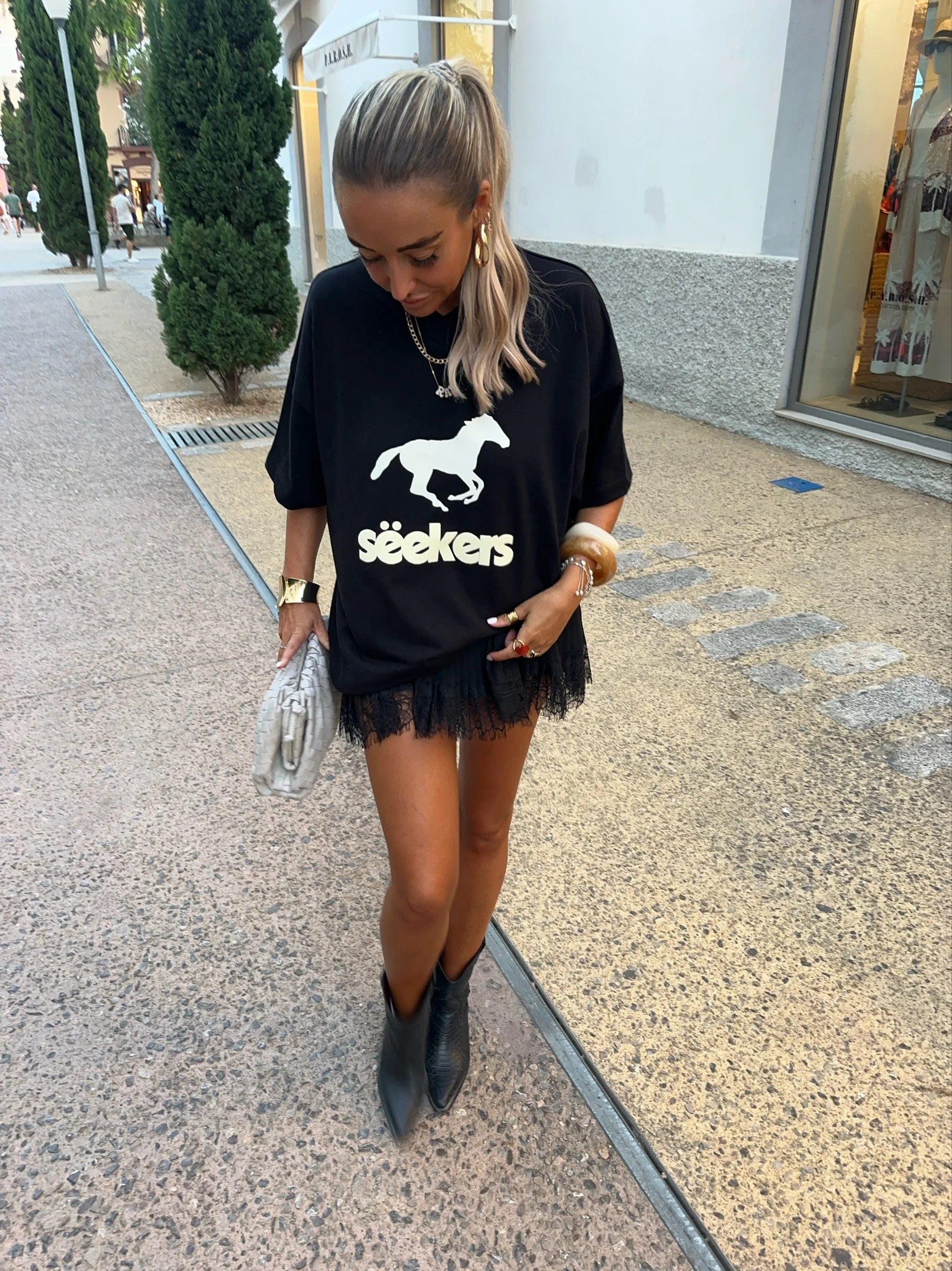 Aura Lace Skirt - Black | Lola Rae Fashion