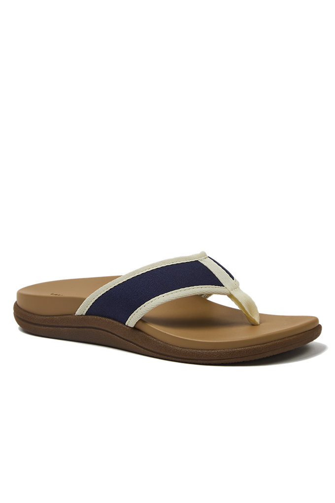 Women's All Day Comfort Canvas Flip Flops - Lands' End - Blue - 9 | Lands' End (US)