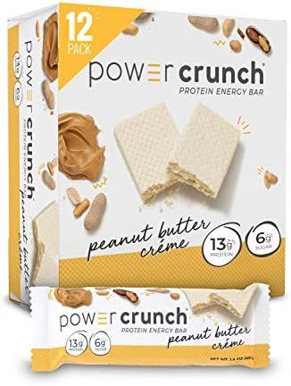 Power Crunch Whey Protein Bars, High Protein Snacks with Delicious Taste, Peanut Butter Crème, 1... | Amazon (US)