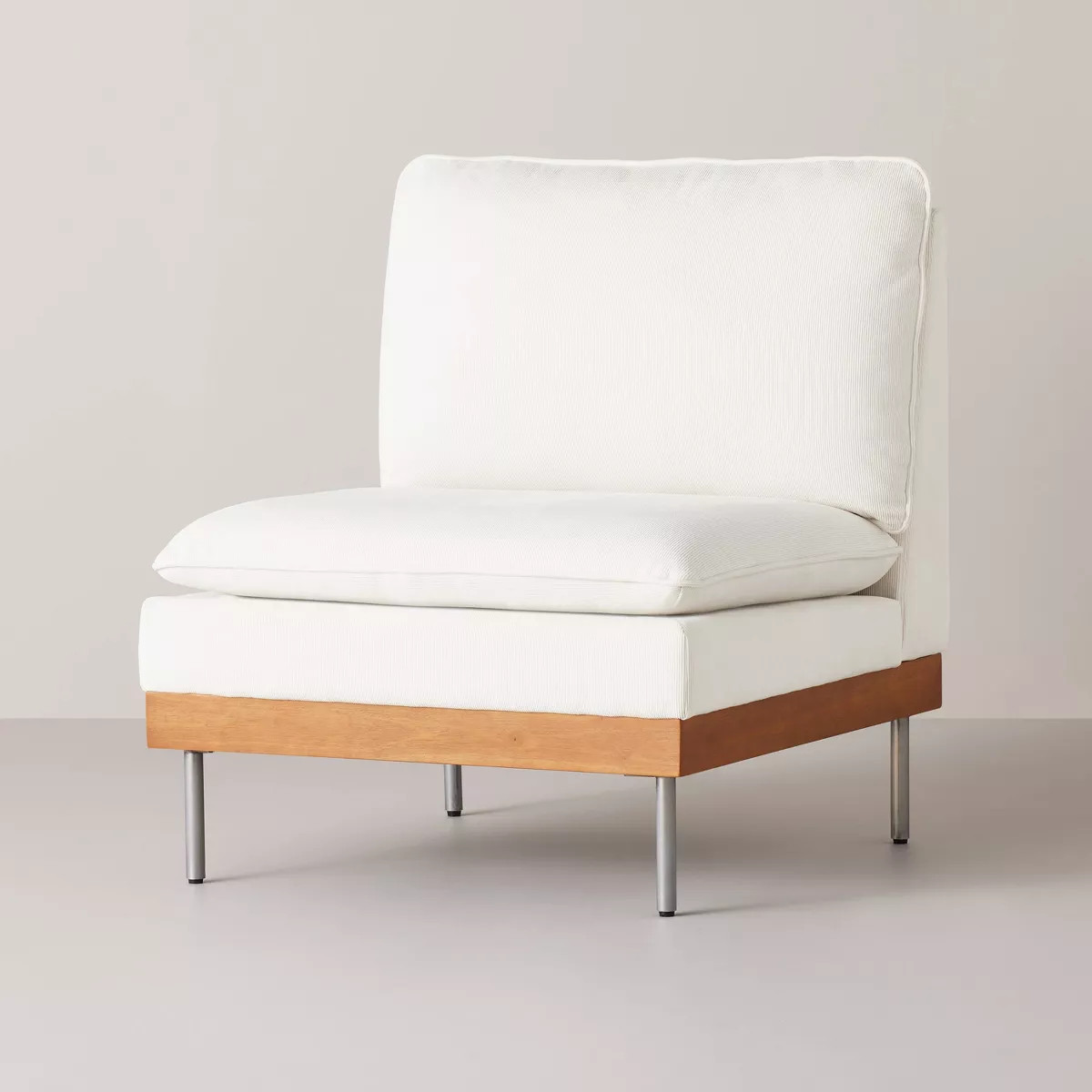 Corduroy Modular Sofa Middle Section - Cream - Hearth & Hand™ with Magnolia | Target