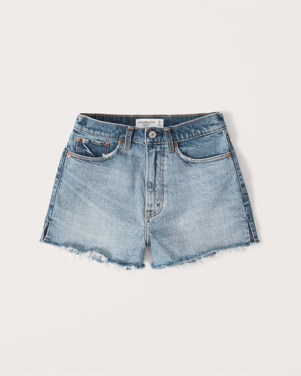 Curve Love High Rise Mom Shorts | Abercrombie & Fitch (US)