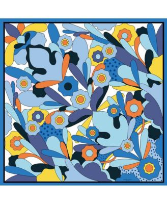 Jessie Zhao New York Silk Bandana Scarf Of Ocean Imagination - Blue and Yellow | Macy's