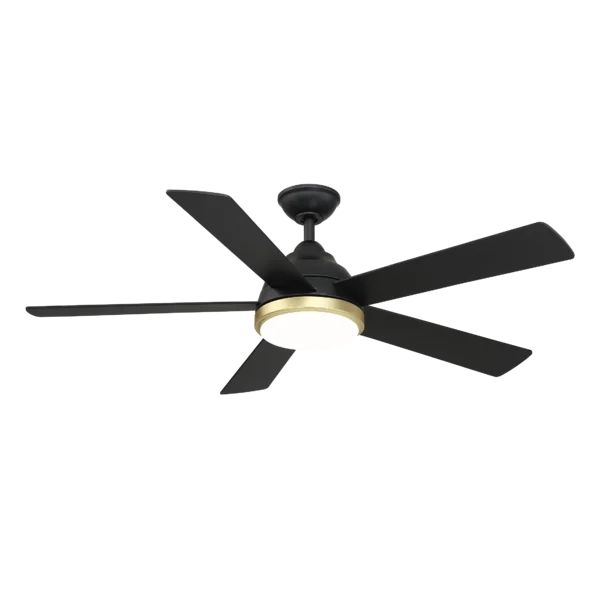 52'' Aasiyah 3 - Blade LED Propeller Ceiling Fan with Remote Control and Light Kit Included | Wayfair North America